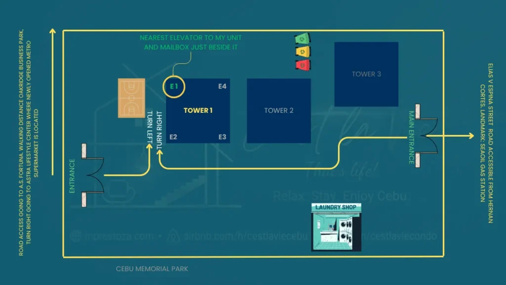 UDHB - C'est La Vie Staycation Cebu Map